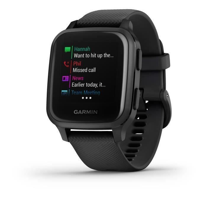 Garmin - Venu Sq Edition Musique - Montre connectée GPS Multi-sports & Santé - Musique au Poignet - Autonomie Longue Durée - Black