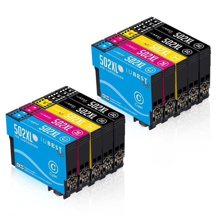 Compatible Epson 502 pour imprimante Epson Workforce WF2860 Cartouche d' encre pack de 10