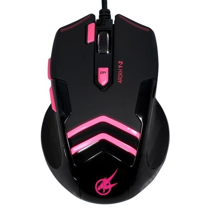PORT DESIGN Souris Gaming AROKH Y-2 - 7 boutons - 3500 DPI - Rose