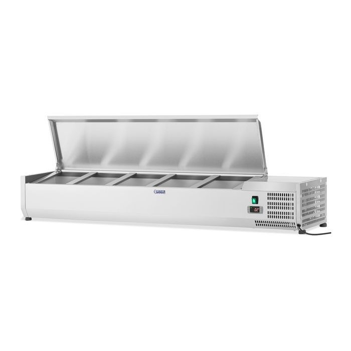 Saladette Table Comptoir Réfrigéré 45 L De +2 À +10 Degrés Celsius 9 Récipients