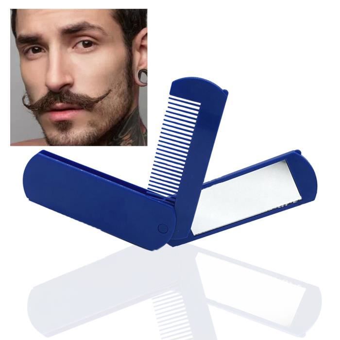 1pc Voyage pliant Peigne Avec Peigne Miroir Miroir de poche compact Kit 2 en 1 Mini Brosse à cheveux