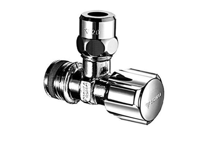 Schell Robinet équerre SCHELL COMFORT 15 x 21 chromé s rosaces 049030699