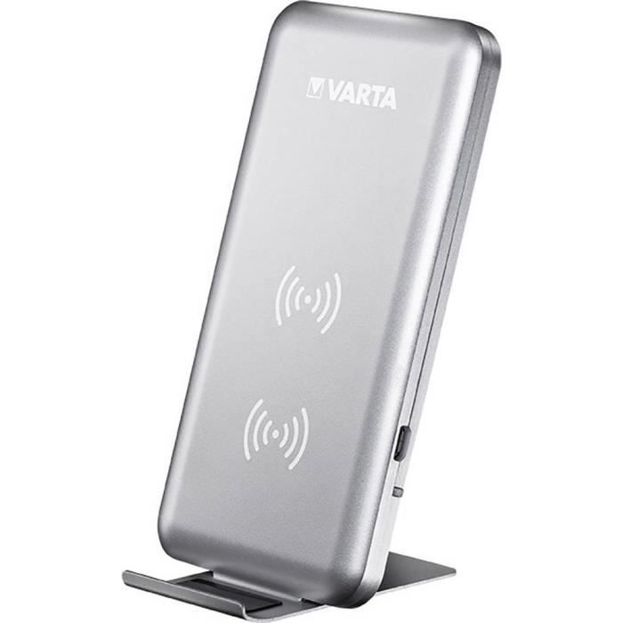 Chargeur à induction Varta qi Fast Wireless 57912101111 2000 mA Sorties standard Qi argent 1 pc(s)