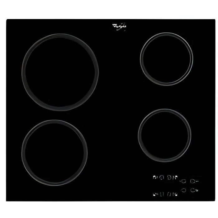 Whirlpool AKT 801-NE Plaque de cuisson vitrocéramique, Noir