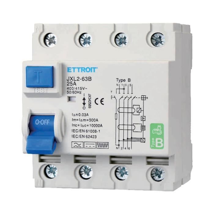 Interrupteur différentiel 4P HAGER 4x63A 300mA CFC463F - Maroc