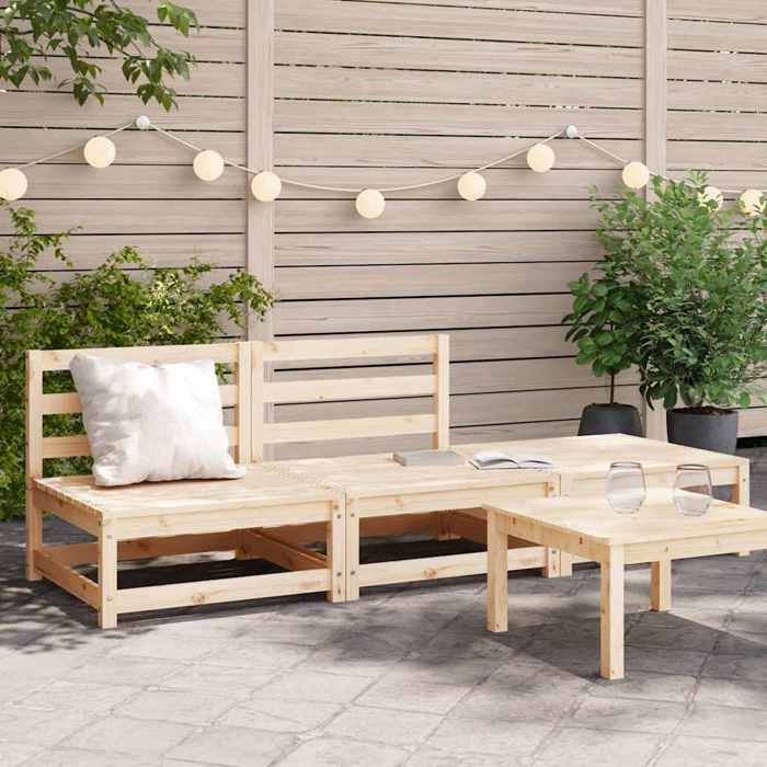vidaXL Canapé de Jardin sans Accoudoirs Repose pieds Siège avec Dossier Meuble de Terrasse Patio Arrière cour Extérieur 837963