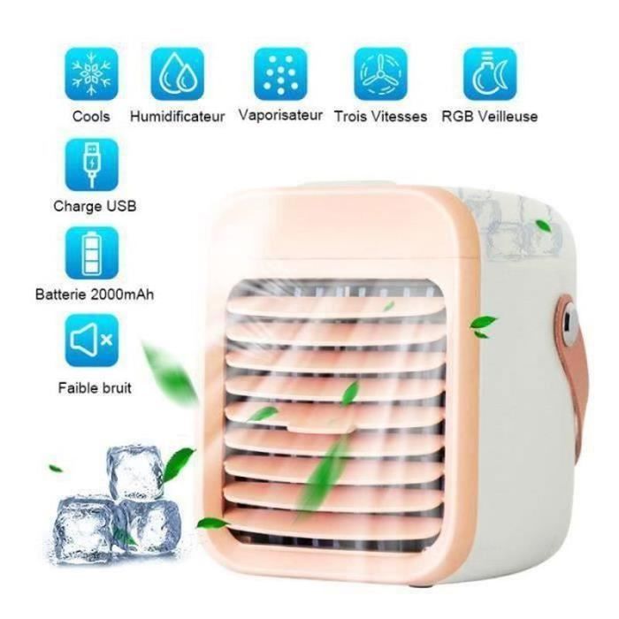 Ventilateur Murale Portable - Climatiseur D'Appoint Sans Perçage - Avec Télécommande - Pour Chambre, Bureau