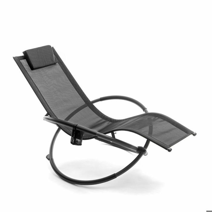 Chaise Longue à Bascule - InnovaGoods - Rockorb - Pliable - Ergonomique - Noir Chaise Longue à Bascule - InnovaGoods - Rockorb - Pliable - Ergonomique - Noir