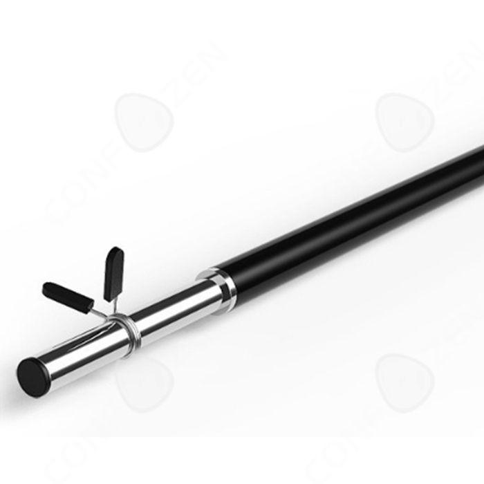 Barre Haltère Longue Physionics 120/140/165 Cm Chromée | Diamètre 30 Mm, 6,5-9 Kg | Barre Musculation Avec 2 Fermoirs Étoile | Idéale Fitness Gym Haltérophilie