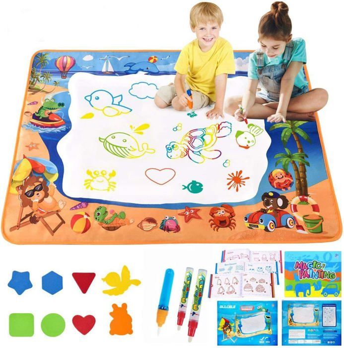Tapis Dessin Enfant lumineux 120*90cm Tapis Magique Doodle de Peinture