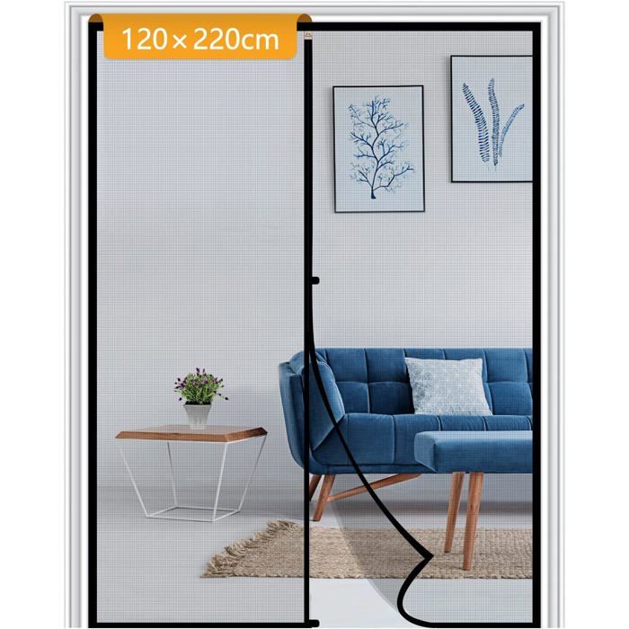Moustiquaire Porte Magnétique 180x240cm Double Latérale