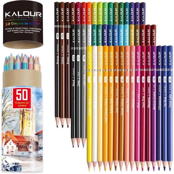 colozoo Crayons de couleurs enfants 3 en 1 Set de 12 couleurs avec
