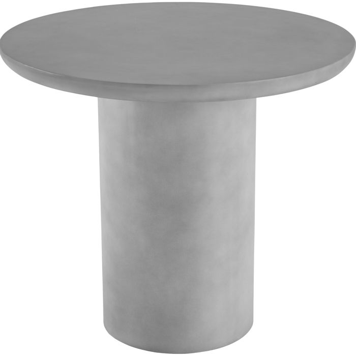 Table de jardin - TECTAKE - Table de jardin ronde TALMI 865 x 755 cm en oxyde de magnésium patins de protection - Gris béton