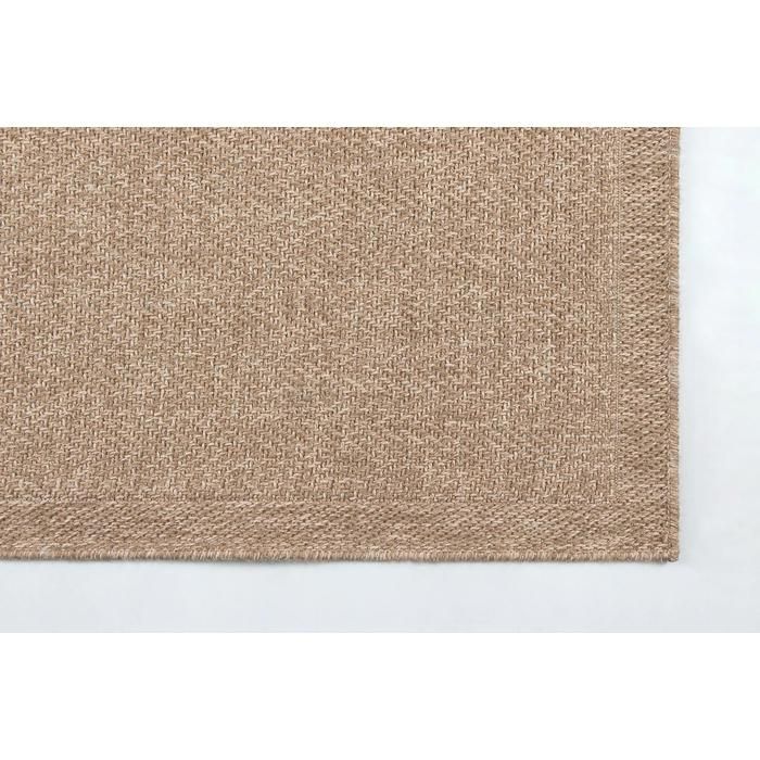 the carpet Kansas Tapis dintérieur et dextérieur de aspect jute résistant aux intempéries Nature 120 cm rond (5007)