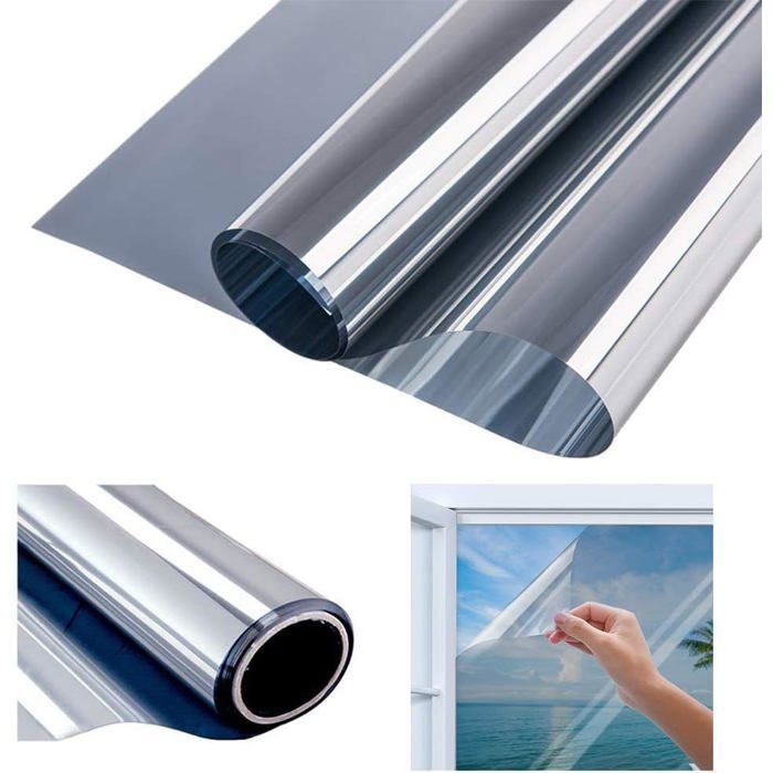 Film Miroir Fenêtre sans Tain Protection de Solaire Film Anti-UV Anti Chaleur Film de Fenêtre Anti Regard 40×200c FILM POUR VITRAGE