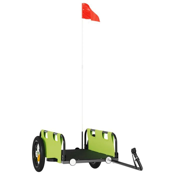 HSF®Remorque de vélo vert tissu oxford et fer - pour enfants/cadeau de Noël/danniversaire - 122x53x33 cm bgv23812132