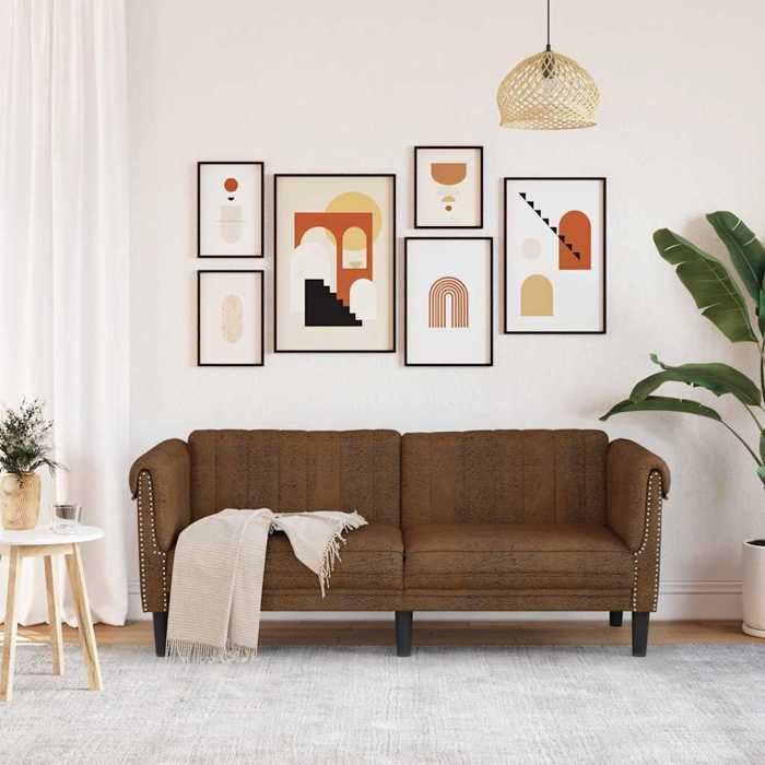 Canapé 2 places similicuir daim - MANGO - Marron - 182x77x74 cm - Siège 155 cm - Profondeur 58 cm - Hauteur 43 cm Canapé 2 places similicuir daim - MANGO - Marron - 182x77x74 cm - Siège 155 cm - Profondeur 58 cm - Hauteur 43 cm