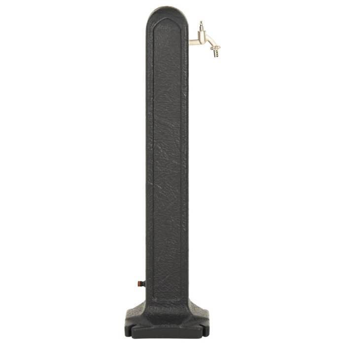 Réservoir de jardin avec robinet - WIENS - Anthracite - Aspect de pierre - 90 cm de hauteur - 24x24 cm