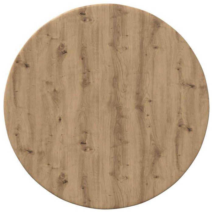 Plateau de table en chêne - vidaXL - 40x40x15 cm - Artisanal - Table ronde - Mobilier dextérieur - Bois durable