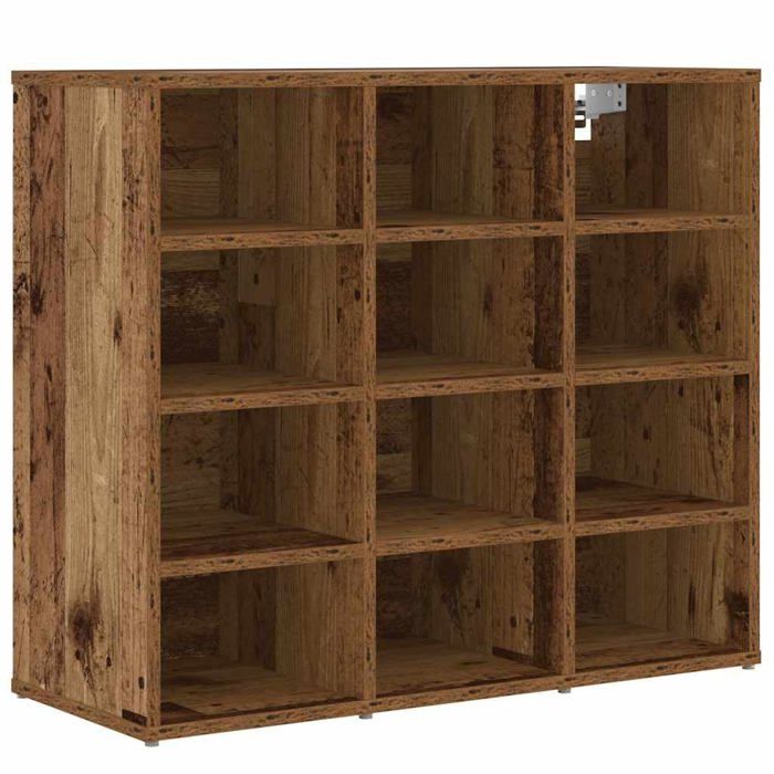 Meuble à chaussures moderne - vidaXL - Bois recyclé - 77.5x30x67 cm - 12 étagères - Rangement spacieux - Design élégant