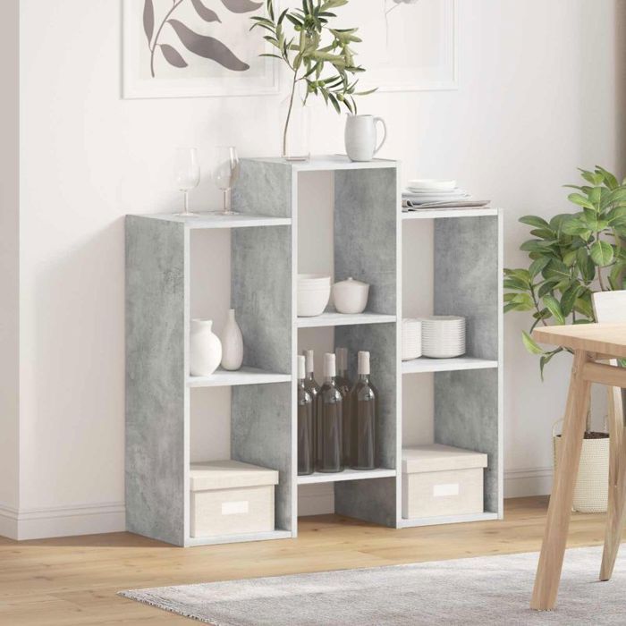 Buffet - VIDAXL - 90x30x90 cm - Gris béton - Bois dingénierie - Lignes épurées