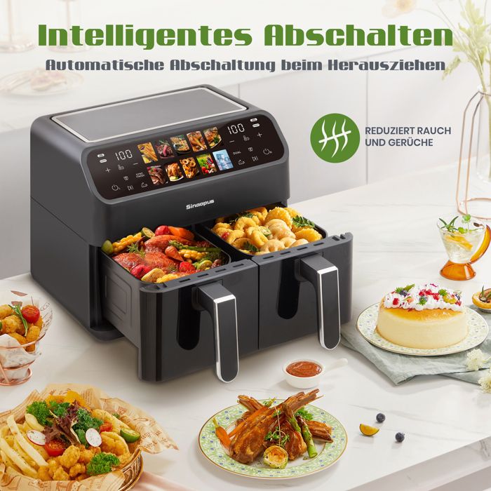 Airfryer - friteuse à air sans huile CDISPLAY 10 fonctionsGrande capacité 9L80-200℃ - Cdisplay