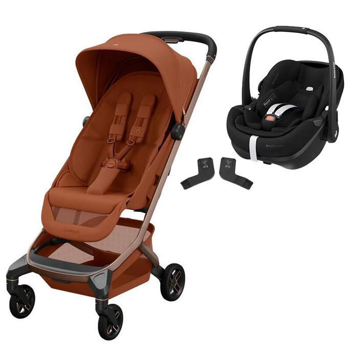 MAXI COSI - Poussette Duo Fame Cabin + Siège auto Pebble 360 Pro 2 Copper Terra