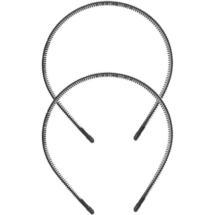 2 Bandeaux Élastiques en Métal Ondulé - Unisexe pour Sport Hommes et Femmes - Serre-Tête Confortable