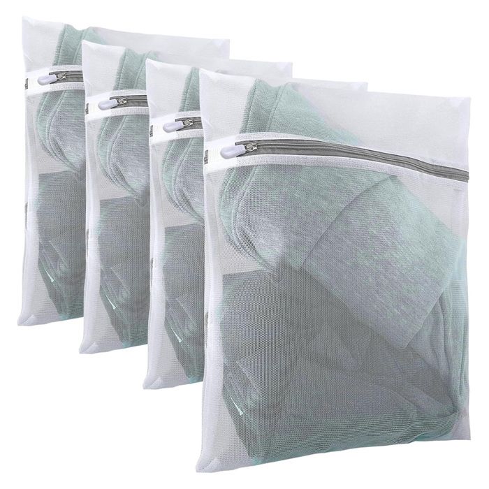 Filet à linge 4 pcs 50x60cm Sac de protection anti-déformation pour machine à laver sac de rangement pour vêtements dextérieur