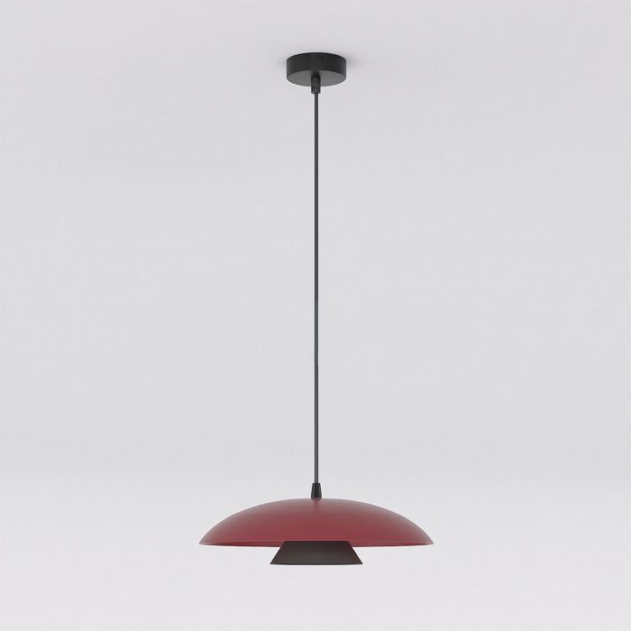 Lampe à suspension Babel en acier bordeaux et noir - Réf. VK8681847475163