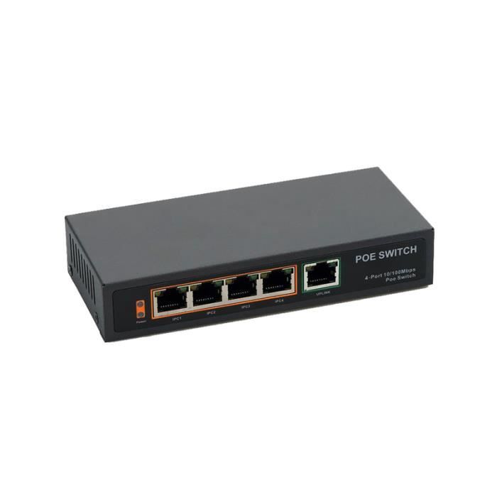 48V 96W 5 Ports 4 PoE Injector Power Over Ethernet Switch 4,5+-7,8 ...