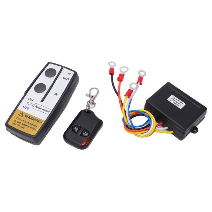 Télécommande Sans Fil étanche Pour Treuil 12V/24V - Kit Avec Récepteur, Portée 75 Pieds, Pour ATV/UTV