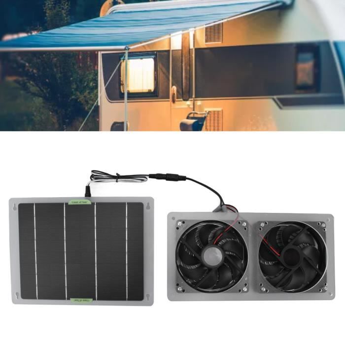 Ventilateur Solaire Étanche 100W - Double Ventilateur Pour Serre, Abri, Poulailler Ou Niche