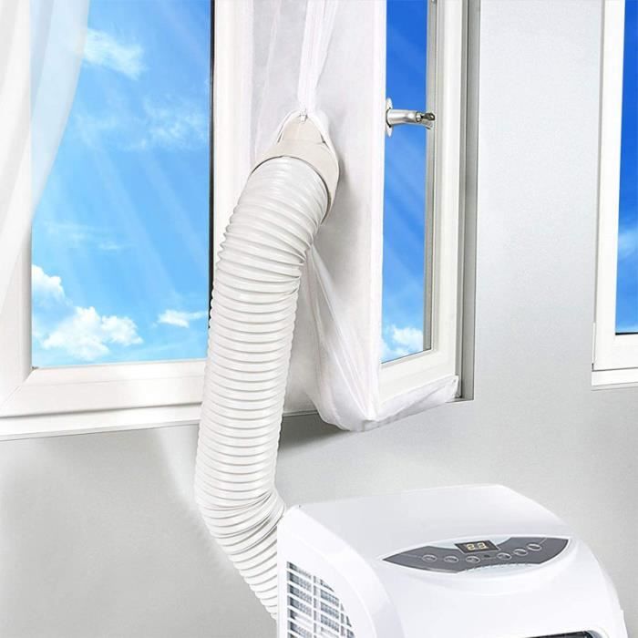 Fenêtre pour Climatisation Mobile et Sèche-Linge - Arrêt dair chaud facile à Installer - 500cm - Blanc