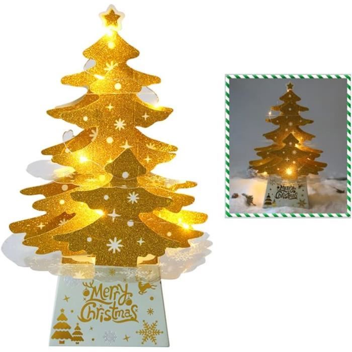 Mini Sapin De Noël Led Sapin De Noël En Papier Sapin De Noël
