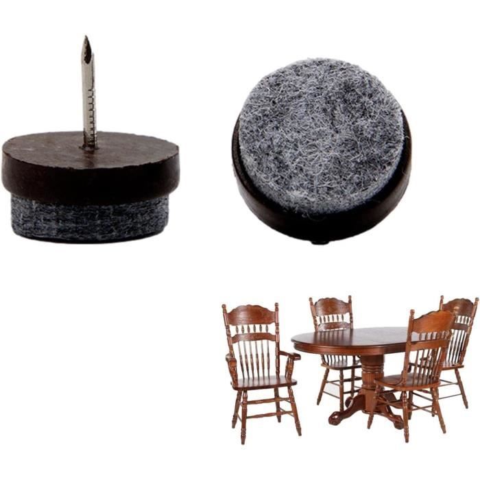 Lot De 20 Patins En Feutre à Visser Pour Pieds De Chaise - Patins En