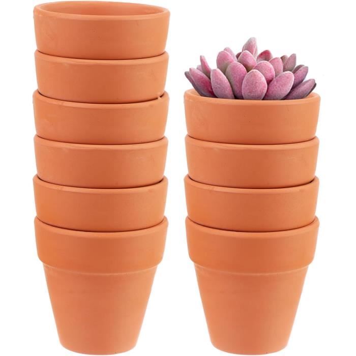 Lot De 10 Mini Pots De Fleurs Colorés En Plastique Avec Plateaux D Lot De 10 Mini Pots De Fleurs Colorés En Plastique Avec Plateaux D