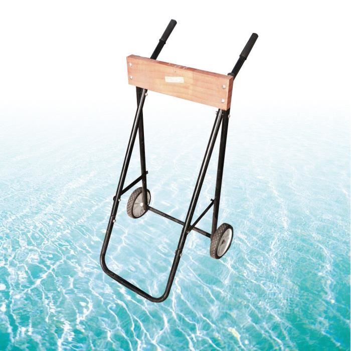 Chariot De Transport Pour Moteur Hors-bord - Charge Max 40 Kg, Pliable, Roues En Caoutchouc, Facile à Manipuler