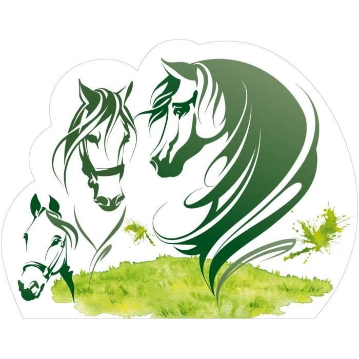 Autocollant Sticker Tête de Lit - Décoration Chambre Enfant - Chevaux ...