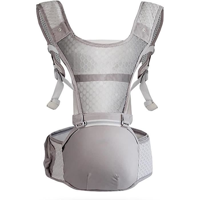 Porte-bébé Hanche Respirant Et Réglable - Pour Nouveau-nés Jusqu'à 3 Ans (max 25 Kg), En Maille, Couleur Noir, Confort Ergonomique