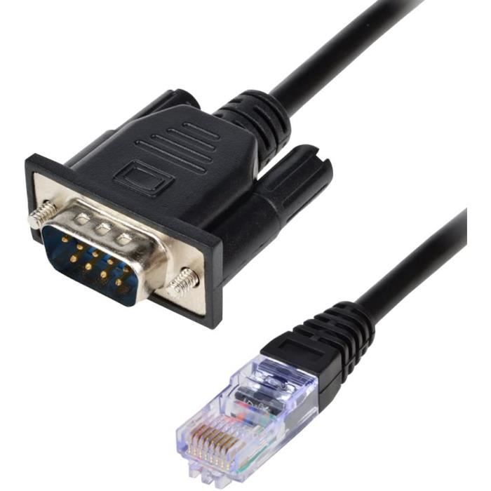 Câble Console Série DB9 Femelle Vers RJ45 - 3 Mètres - Pour Connexion Routeur/switch Cisco (RS232)