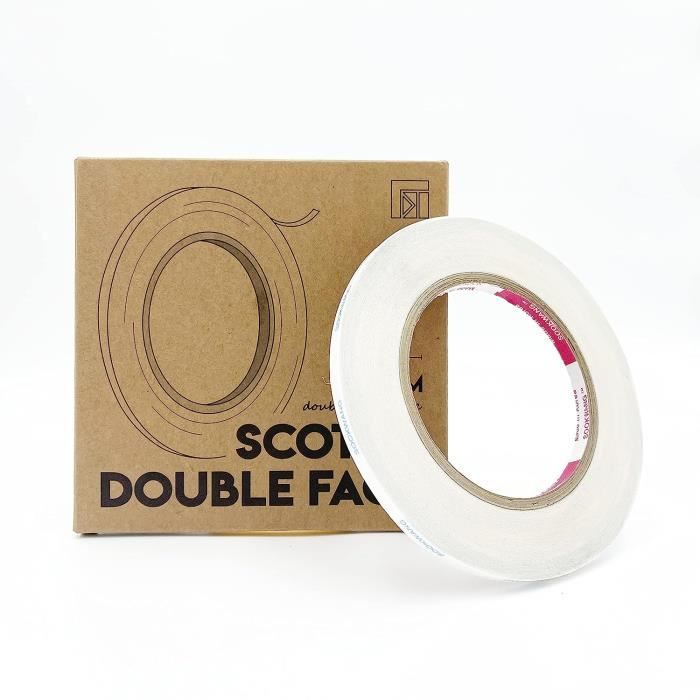 X Sookwang - 1 Rouleau Scotch Double Face Extra Fort (25m long, largeur  6mm, transparent) Ruban Adhésif Puissant pour coller P[306] - Cdiscount  Bricolage