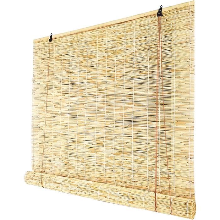 Rideau de Roseau, Stores à rouleau en roseau naturel, Store enrouleur bambou, Matériau