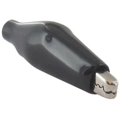 Lot de 10 Pinces alligator 31mm - Gainé noir (positif) - Réassort de notre Coffret 9218341