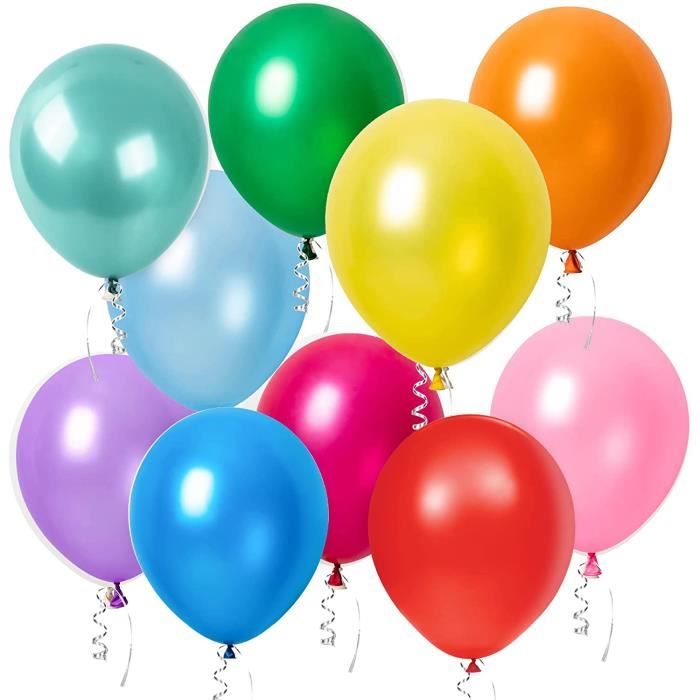 60 Pièces Ballons en Latex Colorés, 12 Pouces Ensemble de ballons