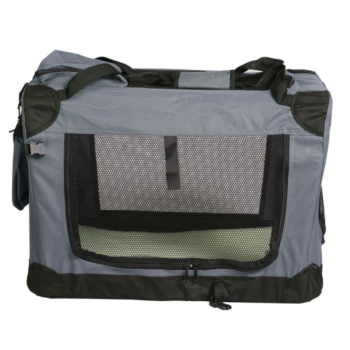 Comparer les prix de EUGAD Sac de transport pliable 49,5x34,5x35cm en Oxford pour chien ou chat, Gris