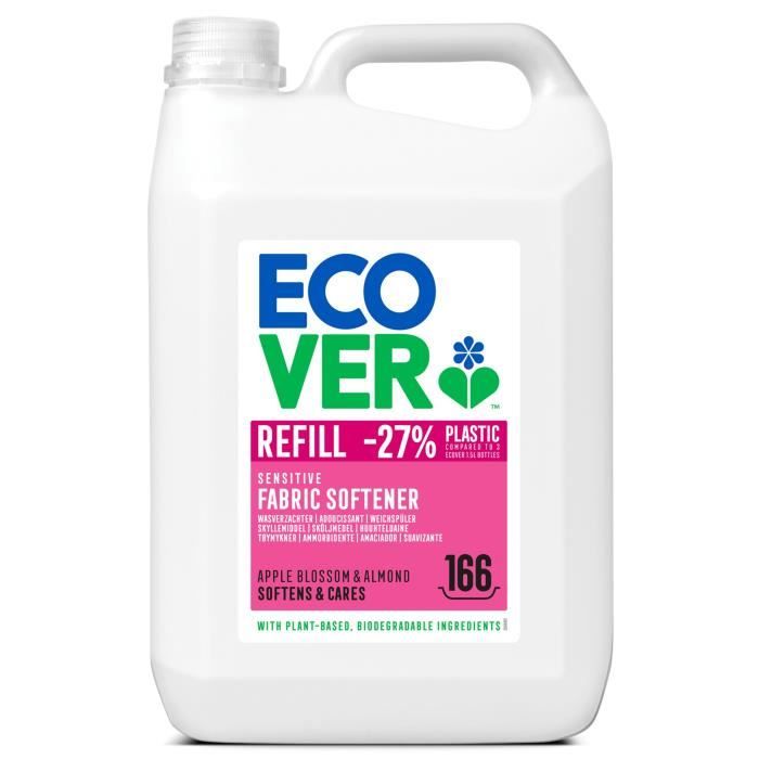ECOVER Adoucissant 5L - 166 Lavages - Pomme