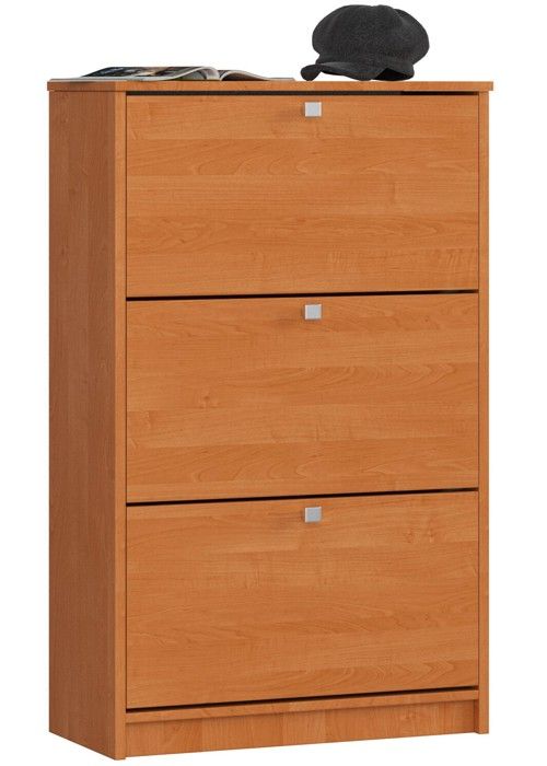 Meuble à chaussures AKORD Aulne 60 cm 3 portes façade Aulne 3 étagères 60x28 5x113 cm