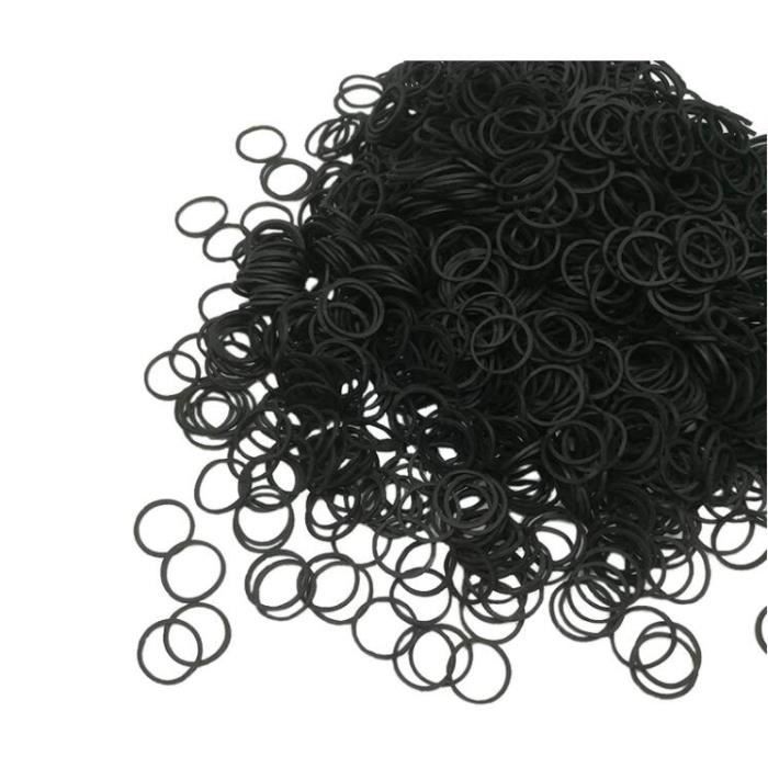 Elastique Cheveux 2000 Pièces Mini Elastique Cheveux Noir