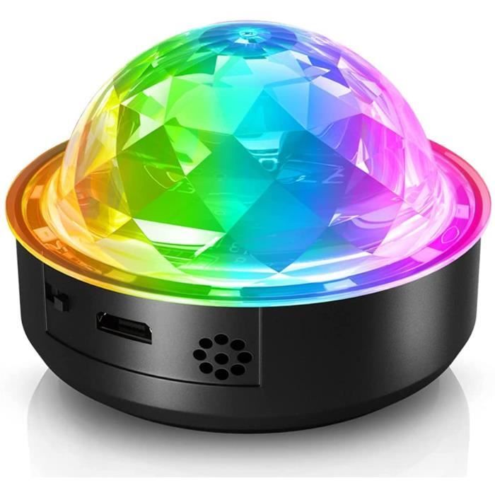 Moteur à Boule Disco Rechargeable – 18 LED RGB, Télécommande, Vitesse Réglable, Compatible Boules 4-12 Pouces - 8